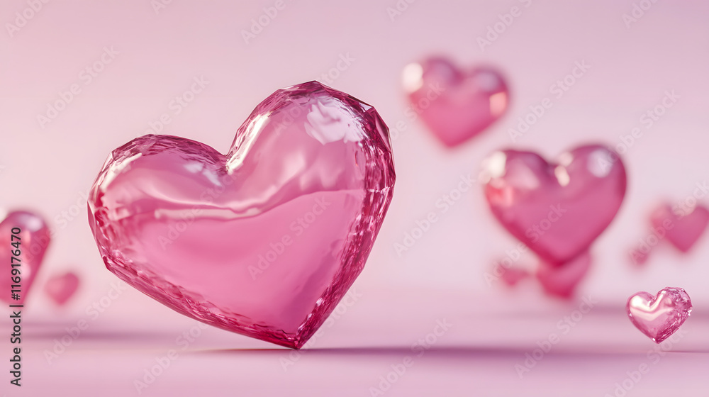 Pink heart on pink background. 3D Render. Happy valentine day concept. Pink heart on pink background. 3D Render. Happy valentine day concept.