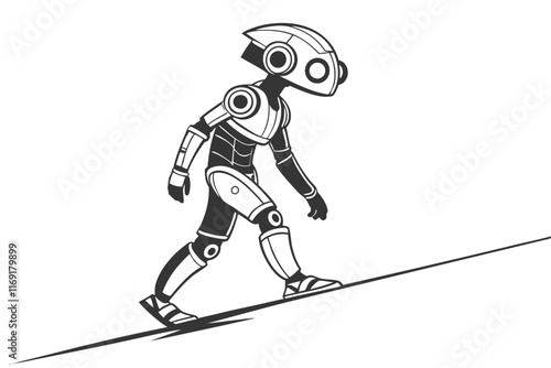 A Bot on white background