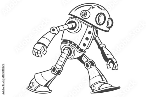A Bot on white background