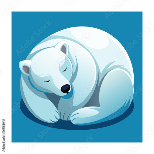 Polar bear animals vector on white background