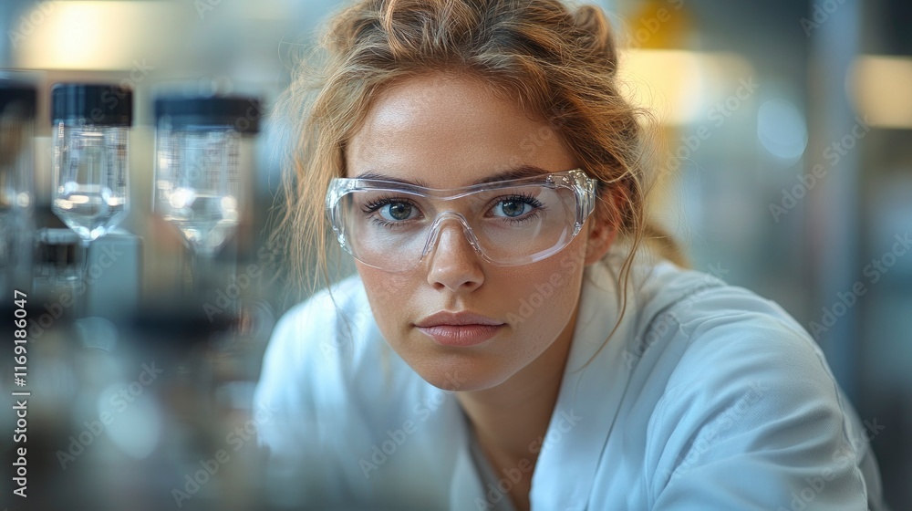 Laboratory technician performing bulk density testing Laboratory technician performing bulk density testing