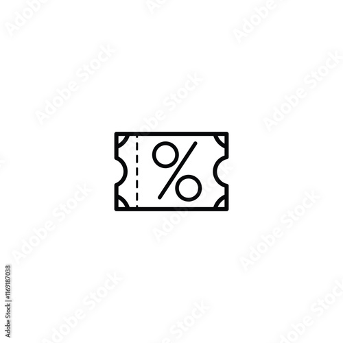 Sale discount icon vector symbol and sales voucher and coupon discount icon. Price off