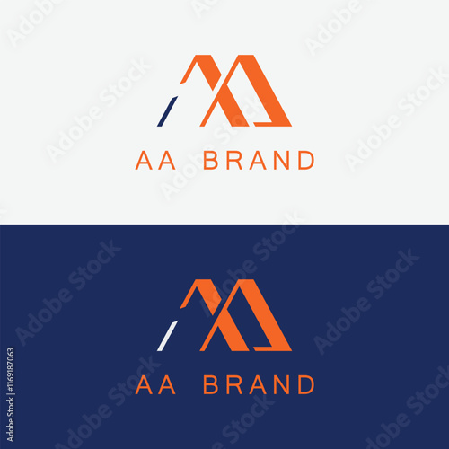 AA letter logo design template elements. Modern abstract digital alphabet letter logo. Vector illustration.
