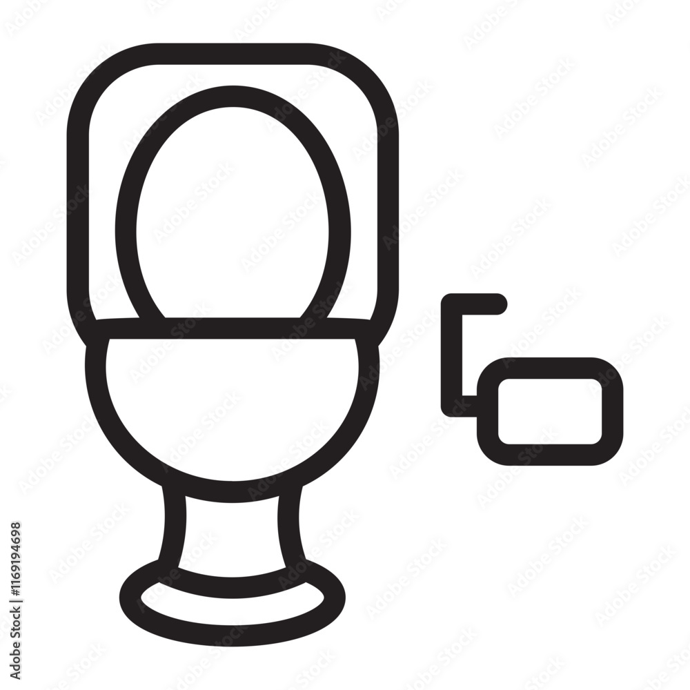 Toilet line icon Toilet line icon