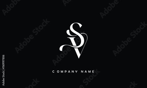 VS, SV, V, S Abstract Letters Logo Monogram