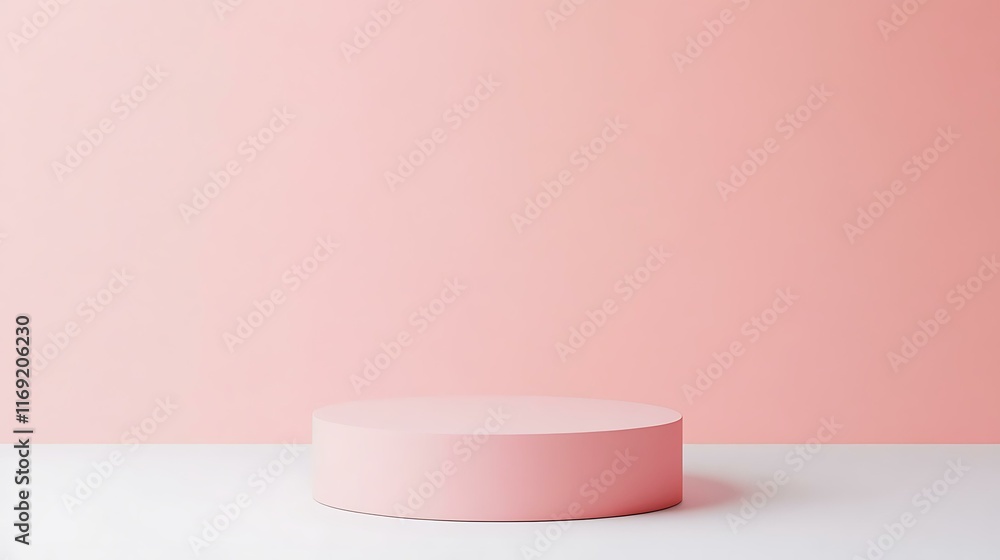 Pink Cylindrical Display Platform Pink Cylindrical Display Platform