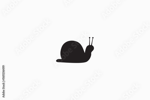 snail vector silhouette image made by adobe illustrator. 