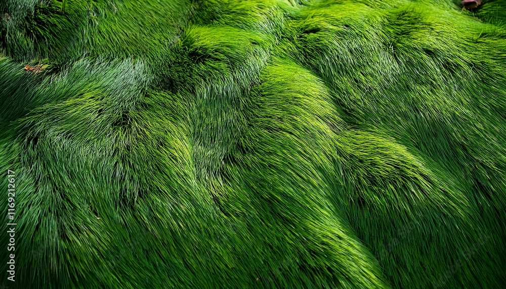 Obraz premium green mossy grass texture background