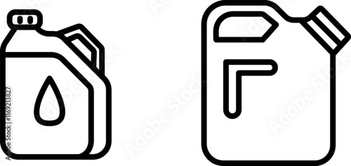 "Gasoline Canister Icon for Fuel, Transportation, and Industrial-Themed Designs"