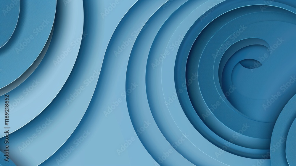 Paper layer circle blue abstract background. Curves and lines use for banner, cover, poster, wallpaper, design with space for text isolated on white background Paper layer circle blue abstract background. Curves and lines use for banner, cover, poster, wallpaper, design with space for text isolated on white background