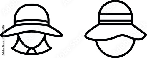 "Elegant Women’s Hat Icon for Fashion, Style, and Accessories-Themed Designs"