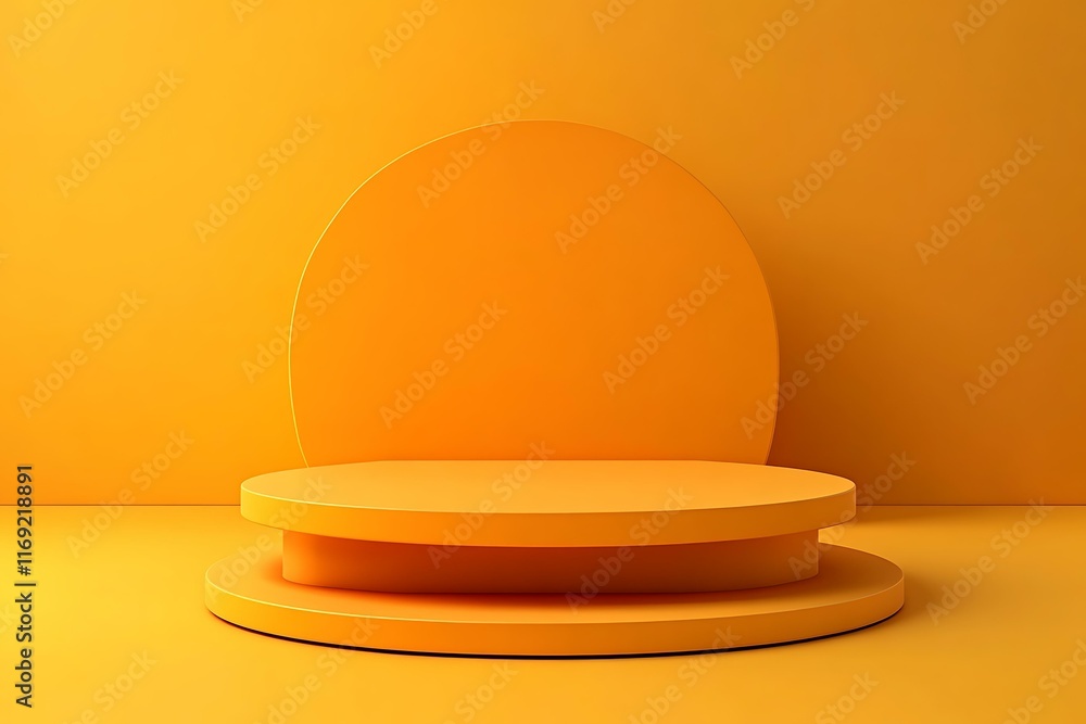 Abstract Geometric Orange Product Display Abstract Geometric Orange Product Display