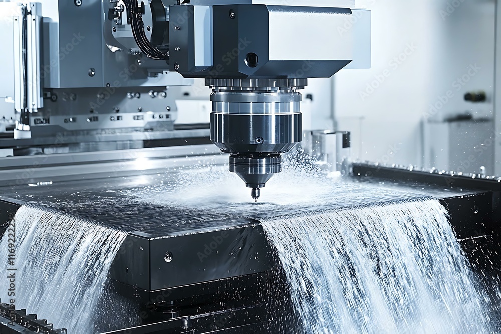 High-precision CNC machining with coolant High-precision CNC machining with coolant