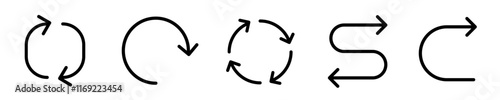 Arrow icon. Turn icon set