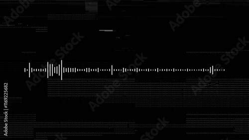 Animated sound wave spectrum on noise effects background photo