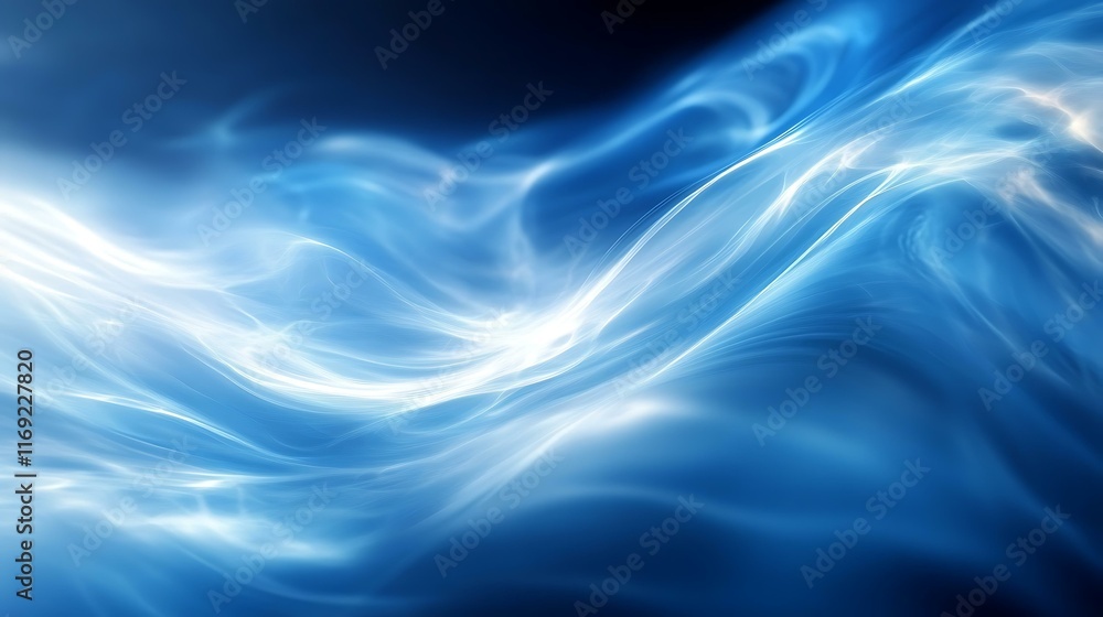 Abstract Blue and White Flowing Design Abstract Blue and White Flowing Design