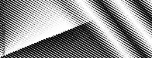 Dynamic contrast, dotted halftone texture with depth and movement,  Distressed pattern. Vector illustration