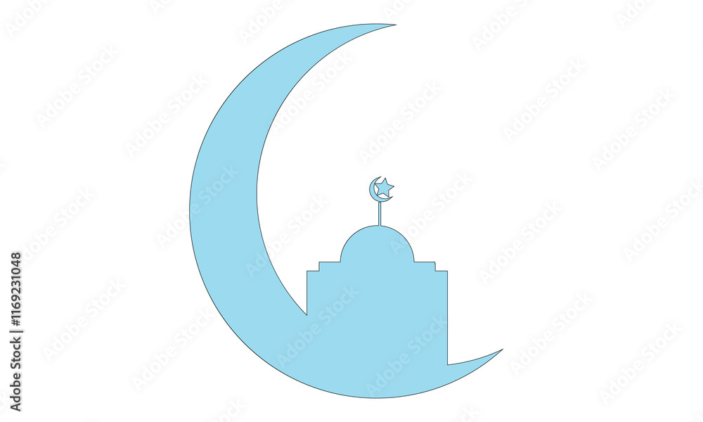 Eid flat icon, vector illustration for holiday Ramadan. Eid flat icon, vector illustration for holiday Ramadan.