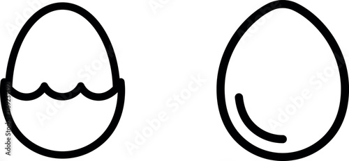 "Egg Vector Icon Set - Food, Nutrition, and Culinary Symbols"