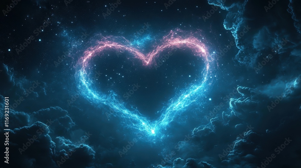 Glowing Heart Constellation for Romantic Valentine's Day Inspiration Glowing Heart Constellation for Romantic Valentine's Day Inspiration