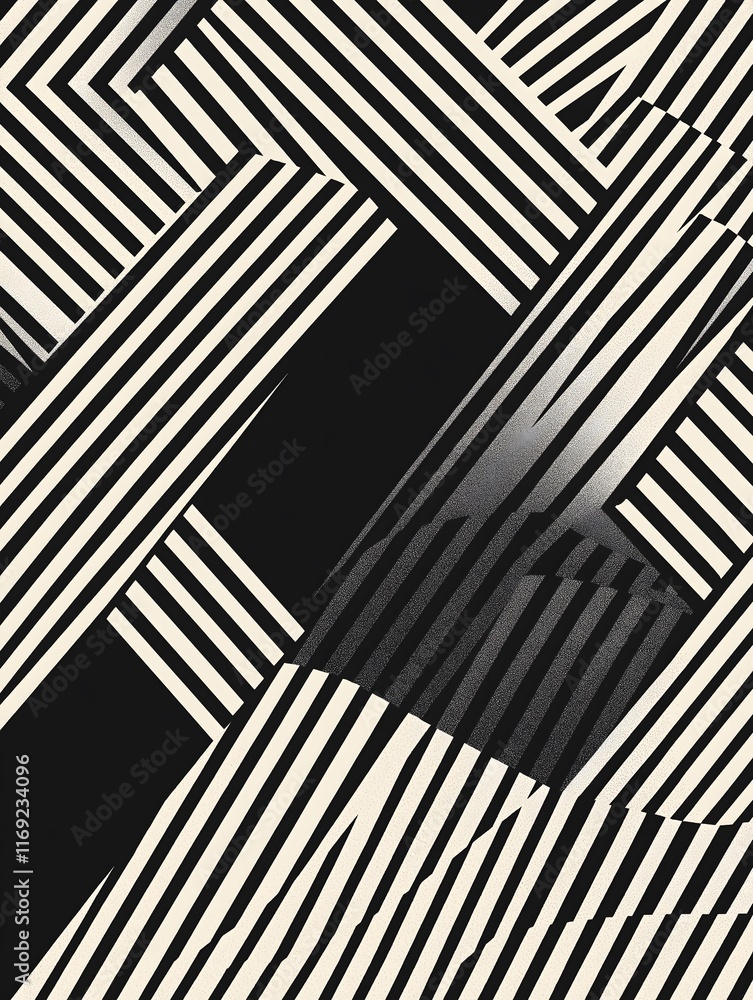 Minimalist black-and-white geometric pattern with sharp contrasts and bold lines Minimalist black-and-white geometric pattern with sharp contrasts and bold lines