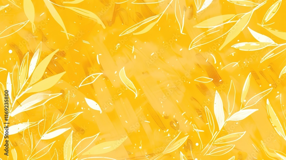 Fototapeta premium canary yellow seamless pattern wallpaper