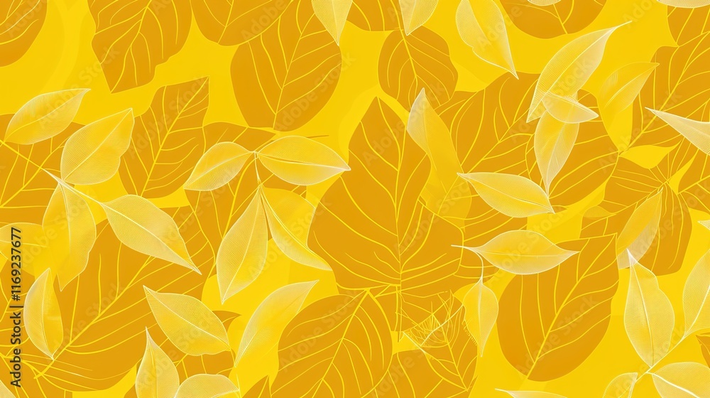 Obraz premium canary yellow seamless pattern wallpaper