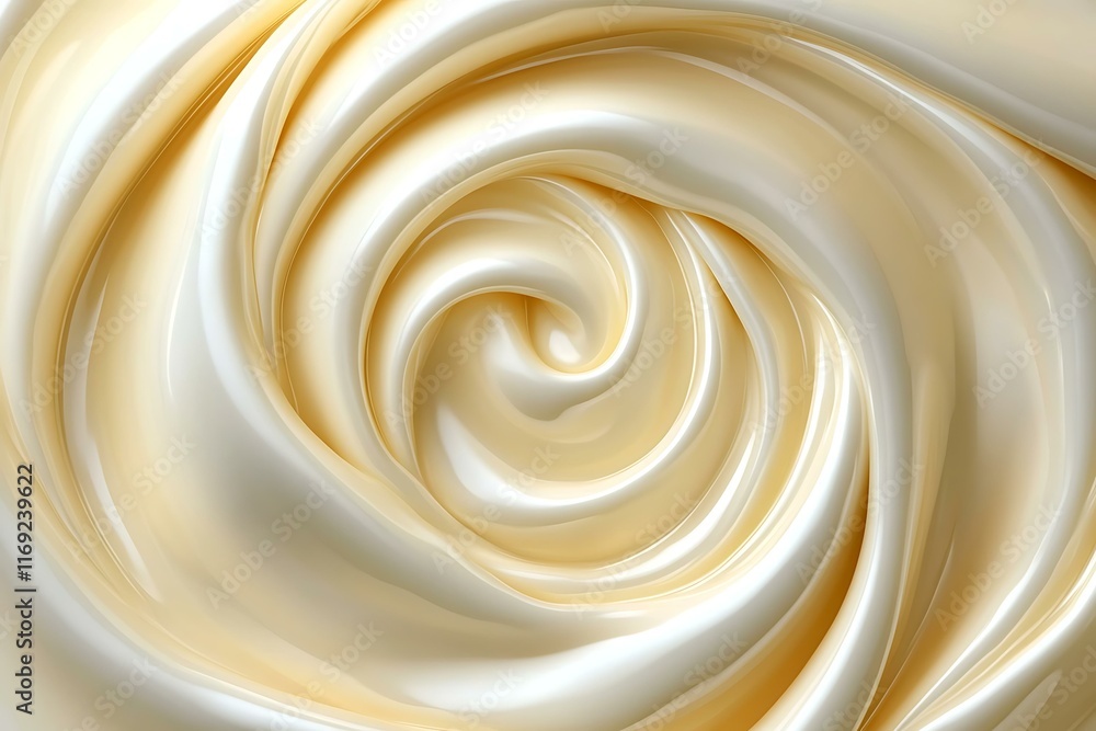 Abstract Texture of Creamy Liquid Flowing Abstract Texture of Creamy Liquid Flowing