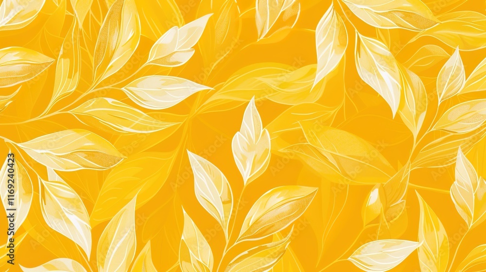Fototapeta premium canary yellow seamless pattern wallpaper