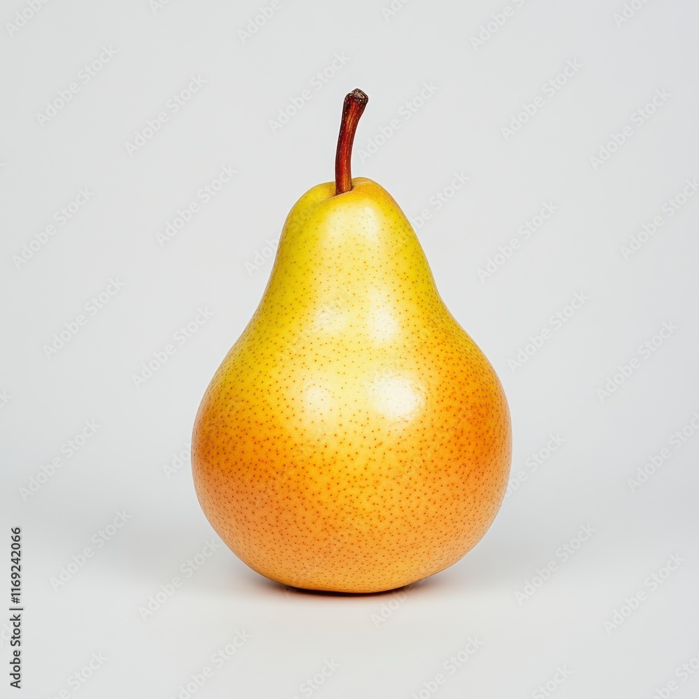 Fresh Pear on Gray Background, Ripe, Juicy, Delicious Fruit Fresh Pear on Gray Background, Ripe, Juicy, Delicious Fruit