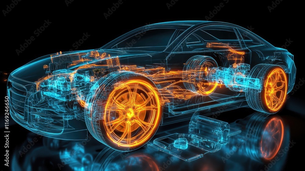 A holographic representation of a vehicle's braking system, featuring detailed internal components and engineering insights. A holographic representation of a vehicle's braking system, featuring detailed internal components and engineering insights.