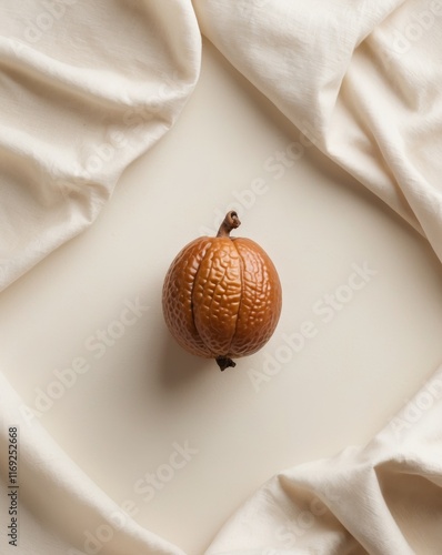 Flat Lay Top View of Bright Ripe Fragrant Brown Jujube Fruit as Background photo