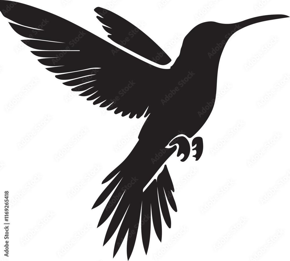 Obraz premium hamming bird vector illustration