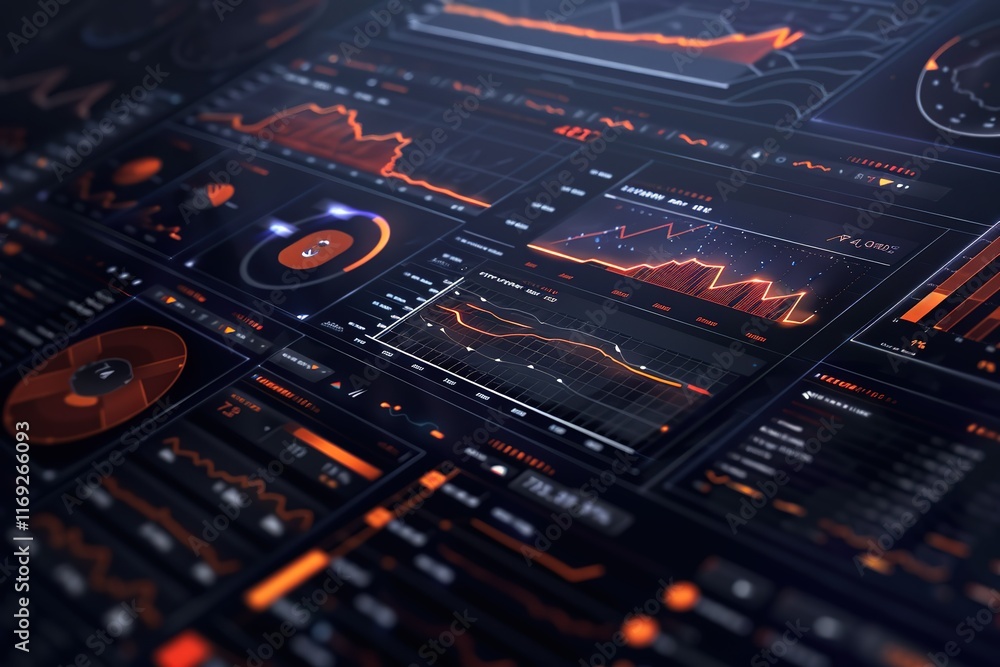 Data visualization dashboard with graphs and charts. Data visualization dashboard with graphs and charts.