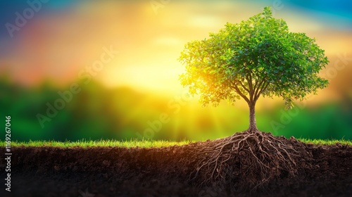 Tree of Knowledge Symbolizing Growth and Foundation in Nature