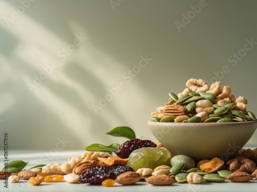 Energizing snacks promoting holistic nutrition and natural vitality. photo