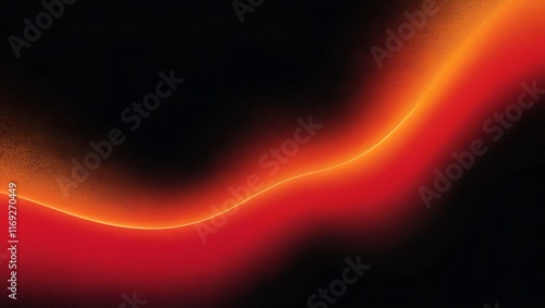 Fototapeta Naklejka Na Ścianę i Meble -  Fiery abstract gradient background with glowing red-orange hues on black, grainy texture, and copy space, space for copy