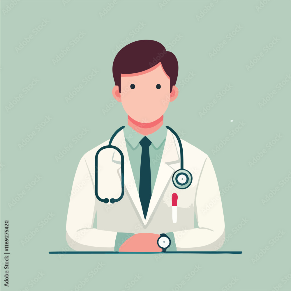Fototapeta premium male and female doctor vector