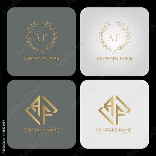 AF luxary typography letter logo. AF Creative style logo but still simple lettering and modern.