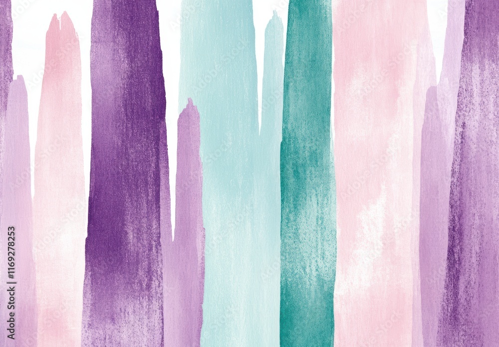 Naklejka premium 色とりどりのストロークが交差する抽象的なアート作品、柔らかなトーンが調和する空間の表現