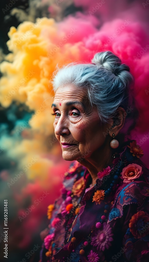 portrait of a old woman person