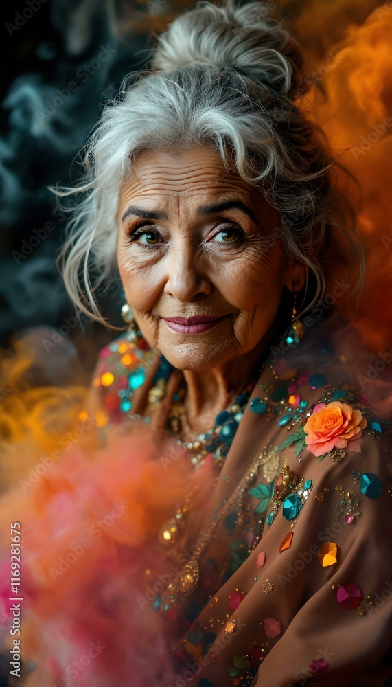 portrait of a old woman person
