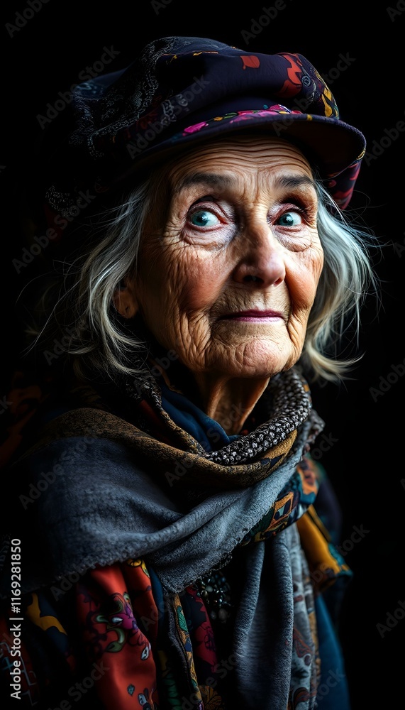 portrait of a old woman person