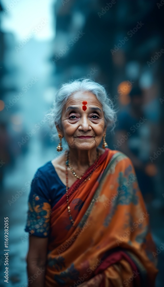 portrait of a old woman person