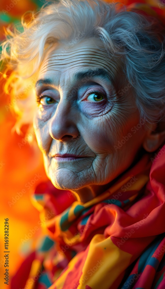portrait of a old woman person