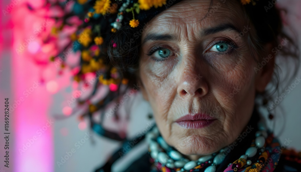 portrait of a old woman person