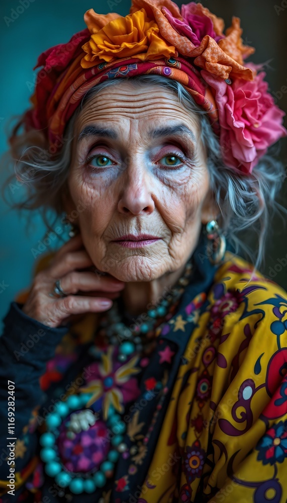 portrait of a old woman person