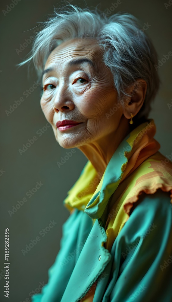 portrait of a old woman person