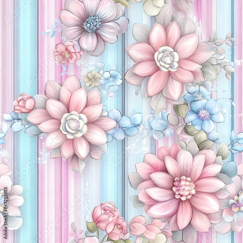 Seamless watercolor floral pattern