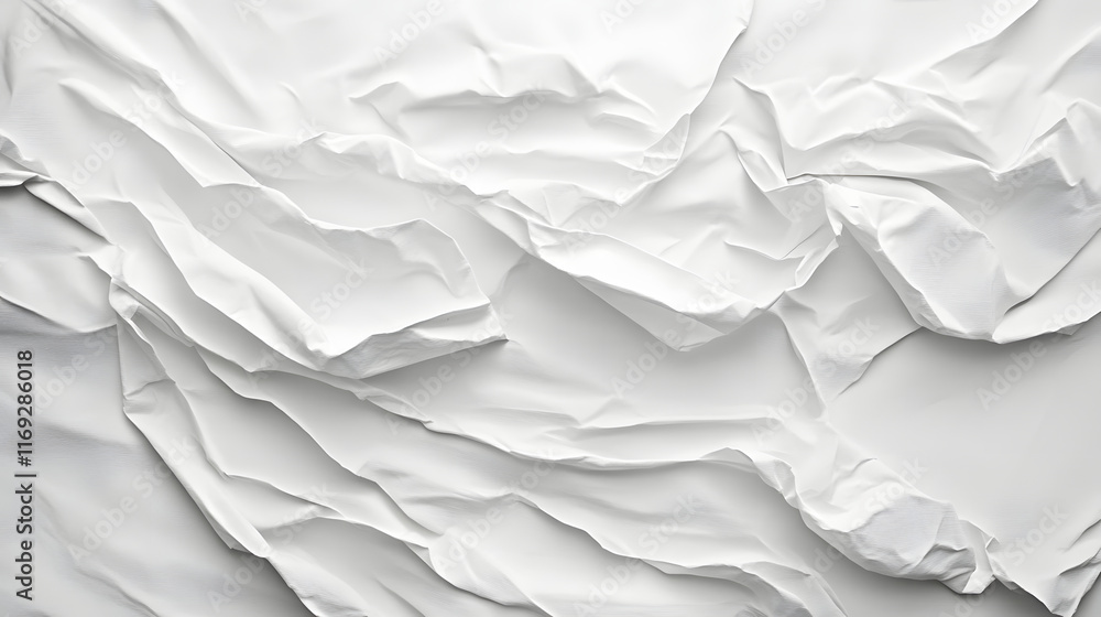 Abstract White Fabric Draped in Soft Waves Abstract White Fabric Draped in Soft Waves